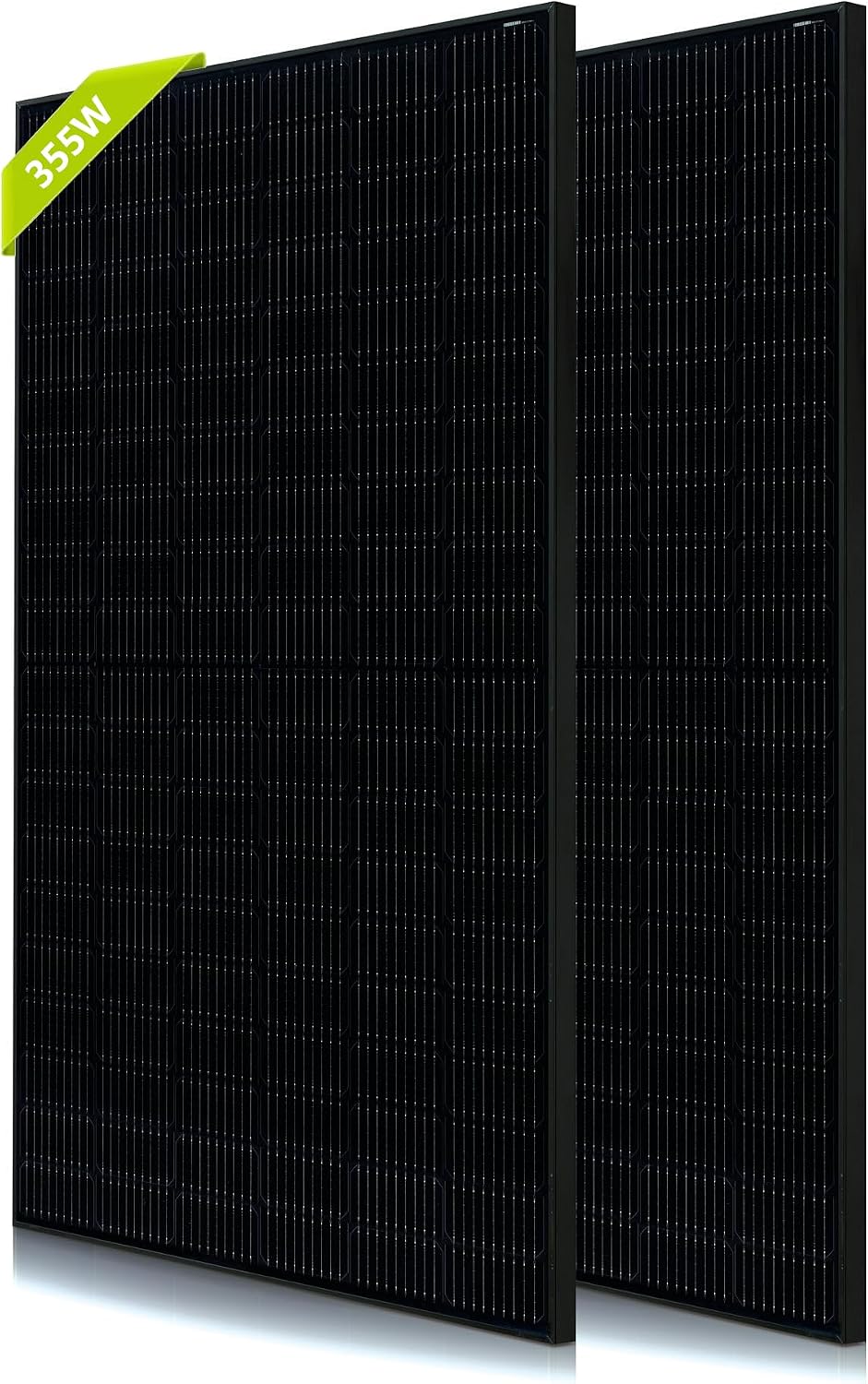 2PCS Solar Panels 360 355 Watt 48/24 Volt, Total 720W High-Efficiency Half Cell Monocrystalline PV Module Power Charger for RV Marine Rooftop Farm Battery and Other Off-Grid Applications