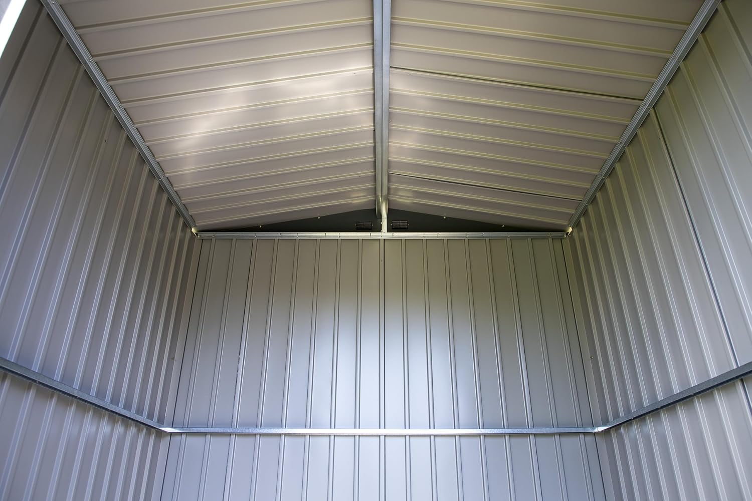 Arrow Shed Elite 12' x 12' Tall Outdoor Steel Storage Shed with High Gable and Lockable Doors Storage Building, Anthracite