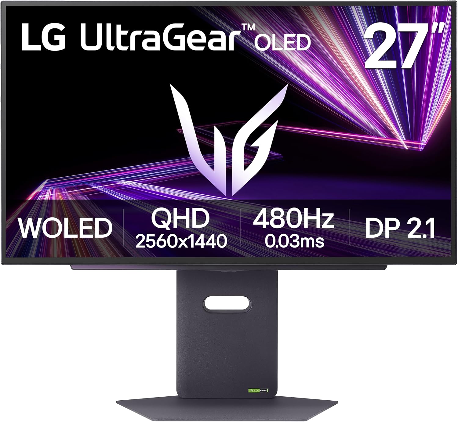 LG 27GX790AB 27 inch OLED QHD 480Hz 0.03ms G-Sync AMD FreeSync Premium Pro Gaming Monitor - Black