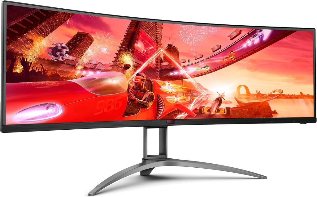 AOC Agon Curved Gaming Monitor 49' (AG493UCX), Dual QHD 5120x1440 @ 120Hz, VA Panel, 1ms 120Hz Adaptive-Sync, 121% sRGB, Height Adjustable, 4-Yr Zero Dead Pixels Manufacturer Guarantee
