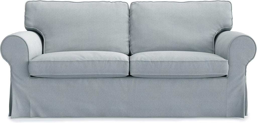 MASTERS OF COVERS Ektorp Loveseat (2 Seat) Sofa Cover Replacement Slipcover for IKEA Two Seater Ektorp Slipcover (Smoke Grey)-NOT fit Uppland Series Sofa