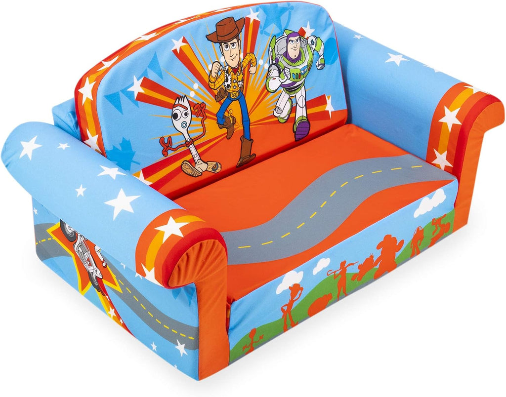 Marshmallow Furniture 2 Pack Kids 2-in-1 Flip Open Foam Sofa Bed, Toy Story 4