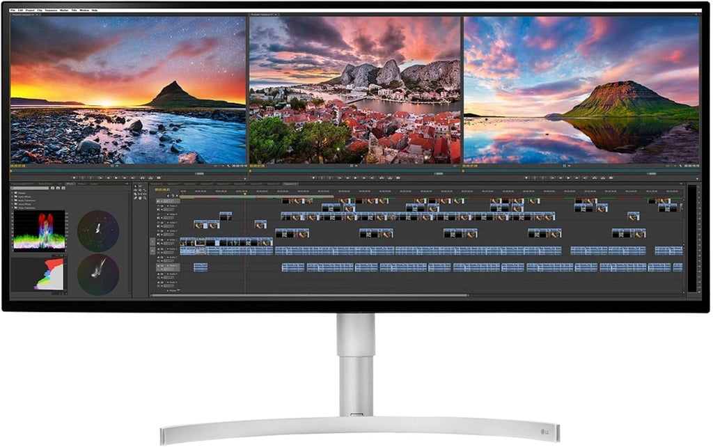 LG 34BK95U-W UltraFine 34' 21:9 5K 2K (5120 x 2160) Nano IPS LED UltraWide Monitor, 600 cd/m² HDR, Thunderbolt 3 / USB Type-C Inputs Black