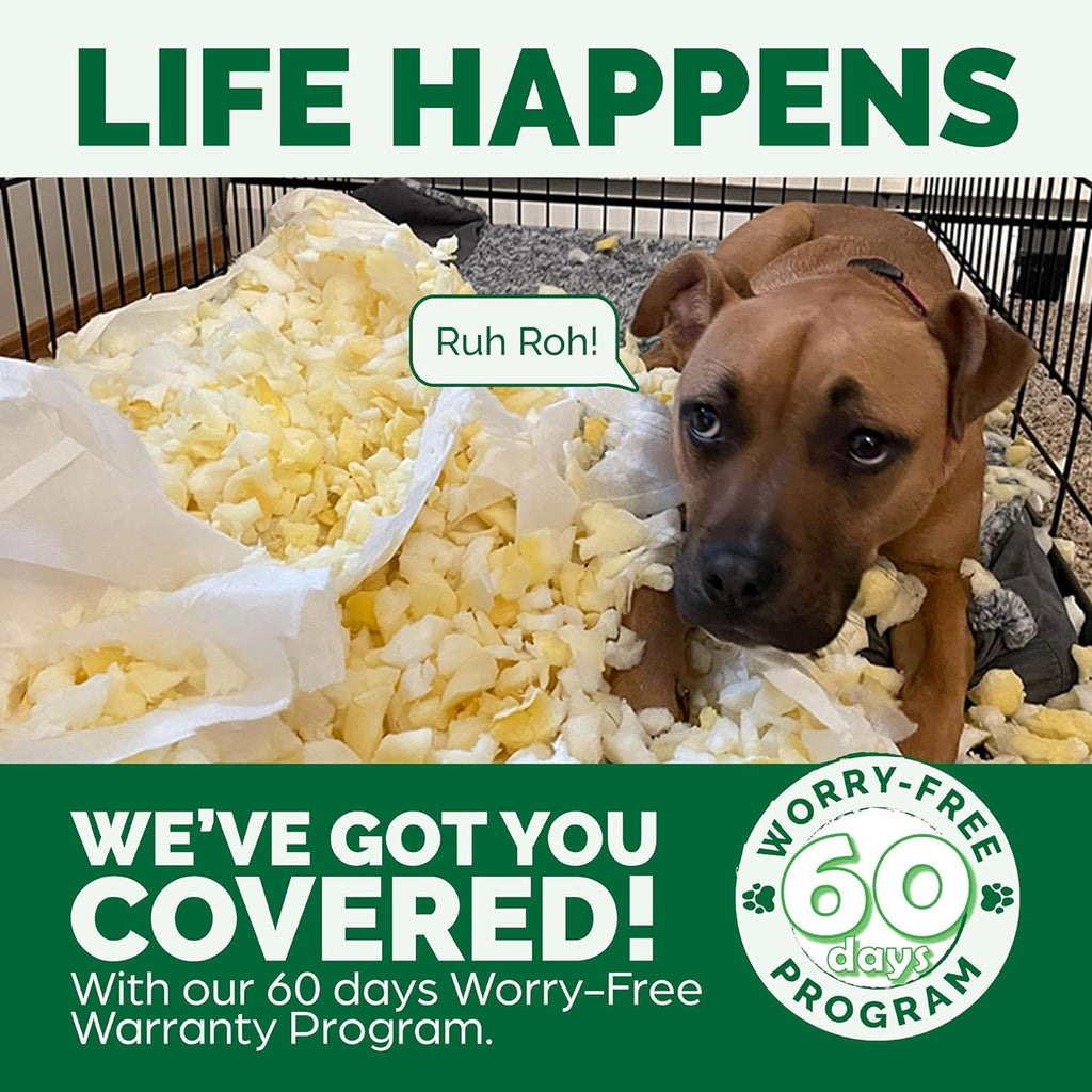 Furhaven Orthopedic Dog Bed for Large Dogs w/ Removable Bolsters & Washable Cover, For Dogs Up to 125 lbs - Plush & Velvet Waves Perfect Comfort Sofa - Celadon Green, Jumbo Plus/XXL