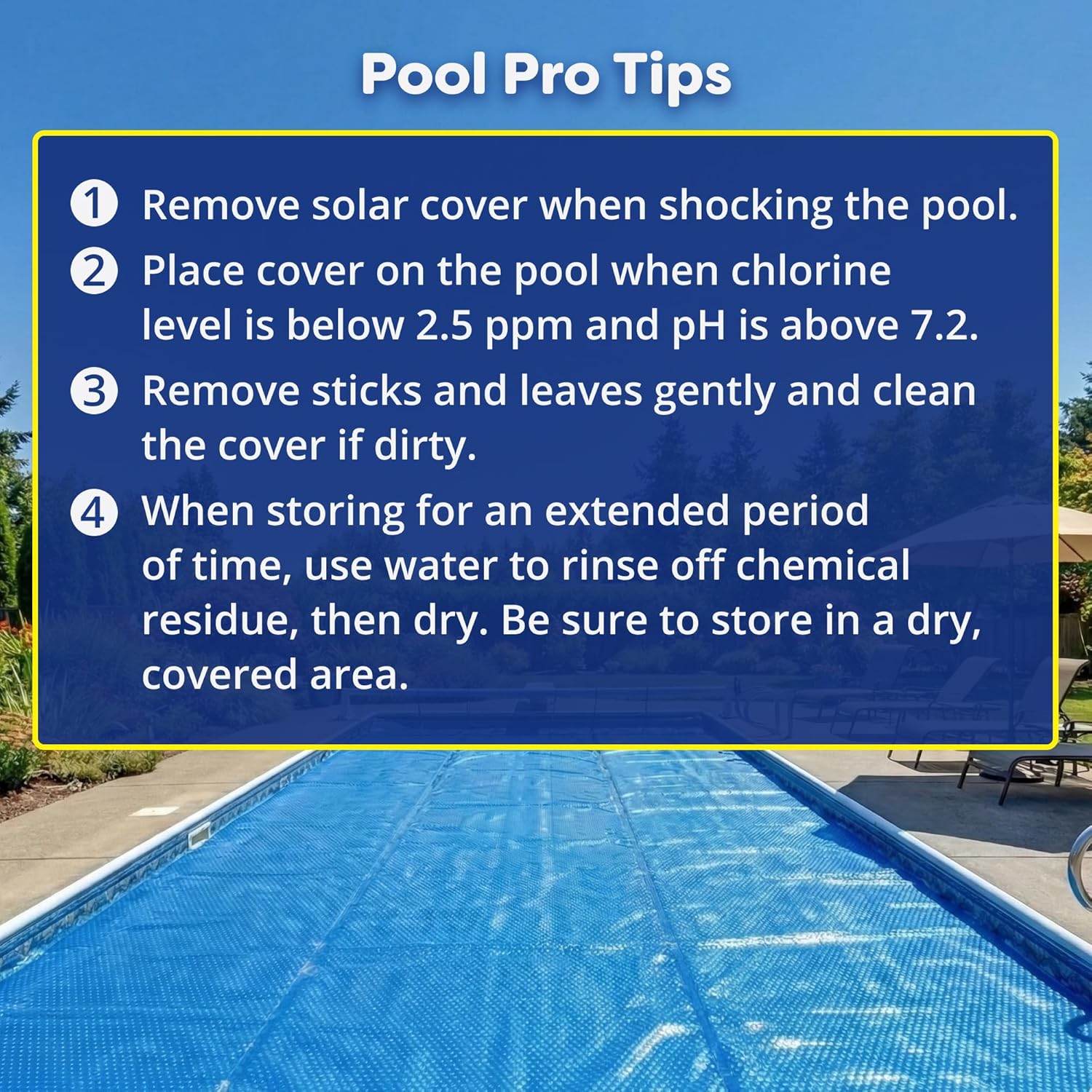 In The Swim 20' x 44' Premium Blue Rectangle Solar Pool Cover 12 Mil for Solar Heating Above Ground Pools and Inground Pools