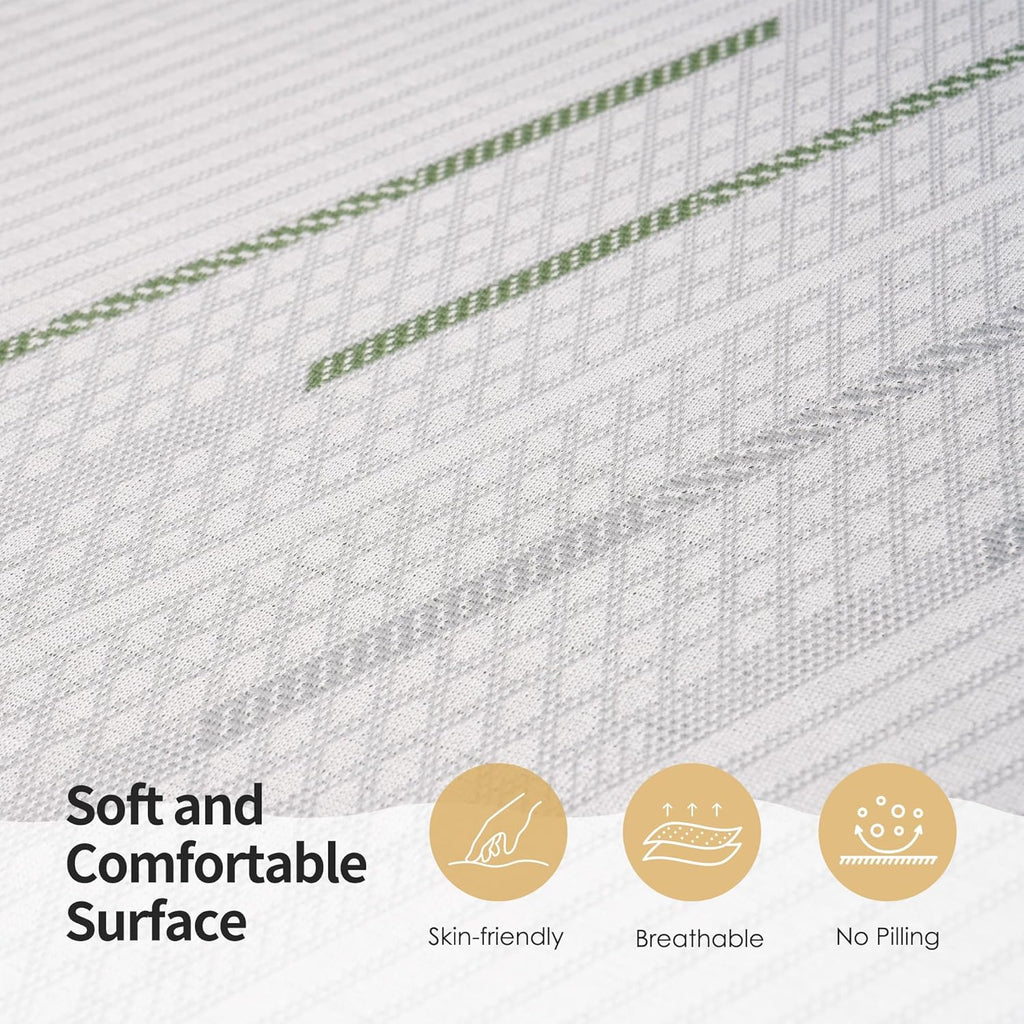 4 Inch Replace Pull Out Sofa Queen Mattress,Queen Size Sleeper Sofa Mattress,Ultra Soft Removable Cover, Non-Slip Bottom, Supportive Seat Pad for RV, Bed, Dorm 58 * 72 * 4 in.