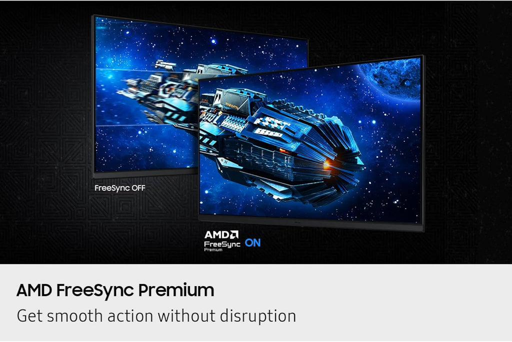 SAMSUNG 27' Odyssey G5 G53F QHD Resolution Gaming Monitor, HDR10, 200Hz Refresh Rate, IPS Panel, AMD FreeSync™ Premium, Black Equalizer, Auto Source Switch, LS27FG532ENXZA (Renewed)