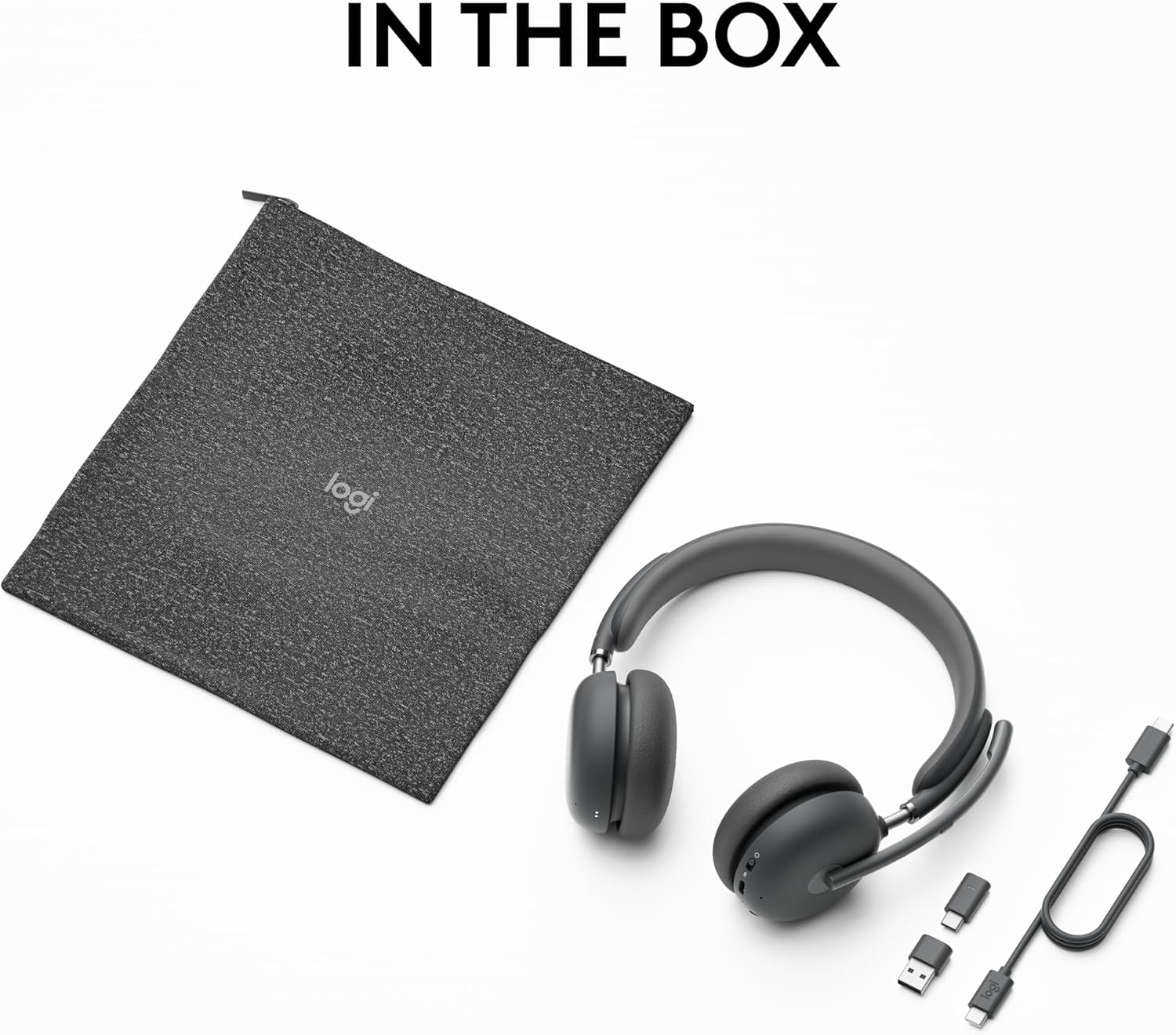 Logitech Zone 950 Premium Noise Canceling Headset with Hybrid ANC, Bluetooth, USB-C, USB-A, Certified for Zoom, Google Meet, Google Voice, and Fast Pair - Graphite