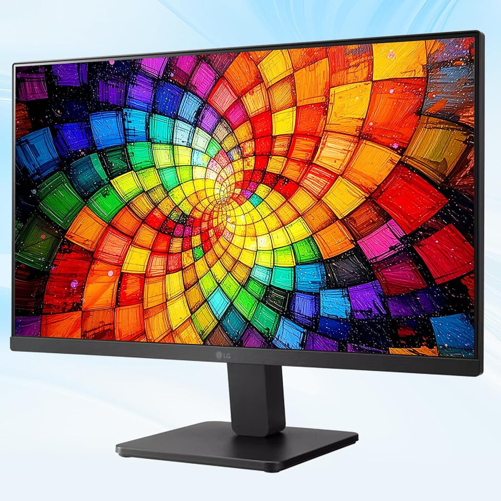 LG 24 inch FHD IPS 100Hz Monitor, AMD FreeSync, 99% sRGB, Black Stabilizer & Flicker Safe, Anti-Glare, 3-Side Borderless Display, OnScreen Control, VESA Mountable, HDMI & VGA, Tilt Adjustable, Black