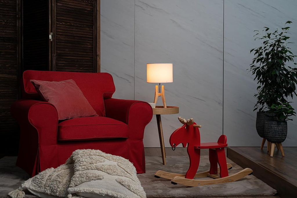 MASTERS OF COVERS Ektorp Armchair Cotton Cover for The IKEA Ektorp Chair Slipcover Replacement (Cotton-Red)(Armchair Cover Only!)