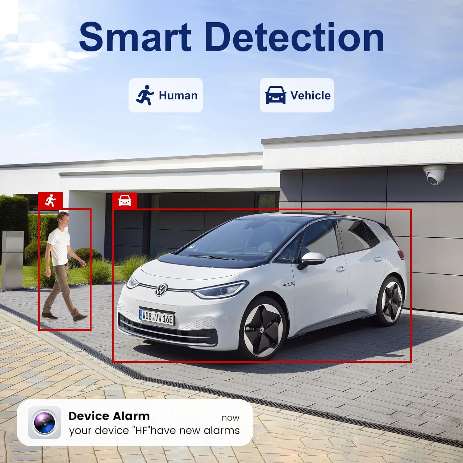 Two Way Audio - Anpviz 16CH 4K PoE Security Camera System, 16PCS 8MP Wired IP Turret Cameras Outdoor, Smart Color Night Vision, Human Vehicle Detection, 12MP PoE NVR with 4TB HDD for 24/7 Recording