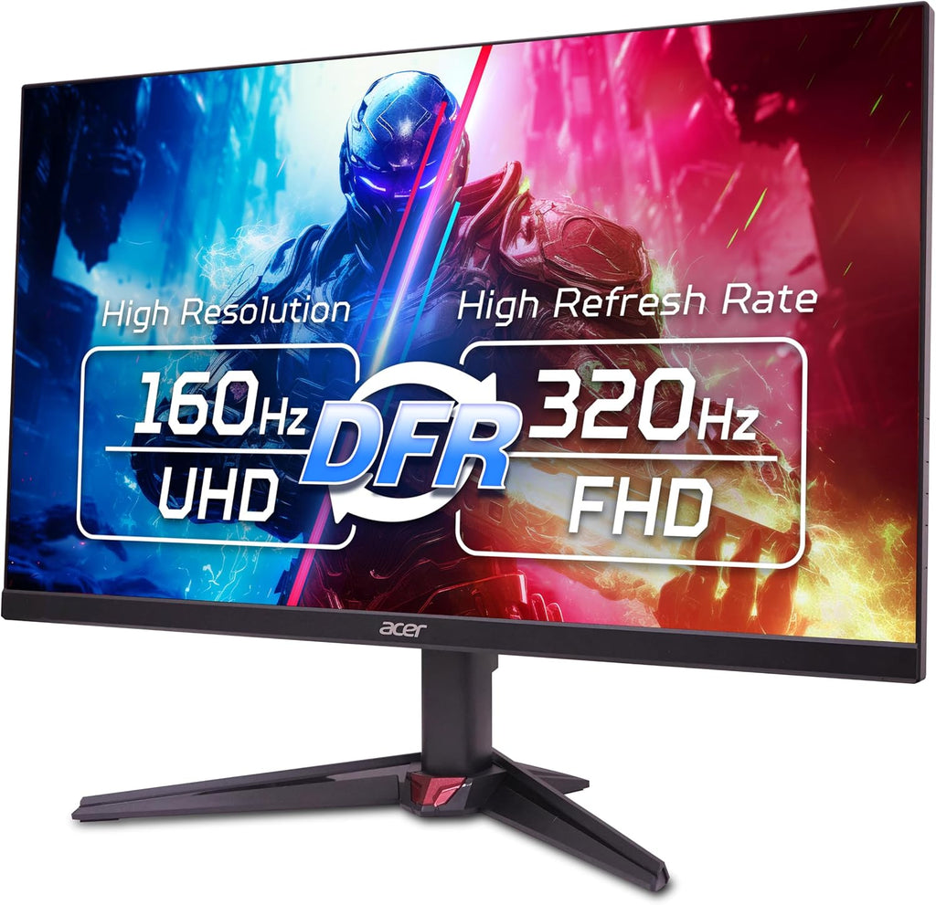 Acer Nitro 27' 4K UHD 3840 x 2160 Gaming IPS Monitor | AMD FreeSync | Up to 144Hz Refresh Rate with DFR to FHD 320Hz| Up to 0.5ms | 1 x Port 1.4 & 2 x HDMI 2.1 Ports | VG270K V4bmiipx (Renewed)