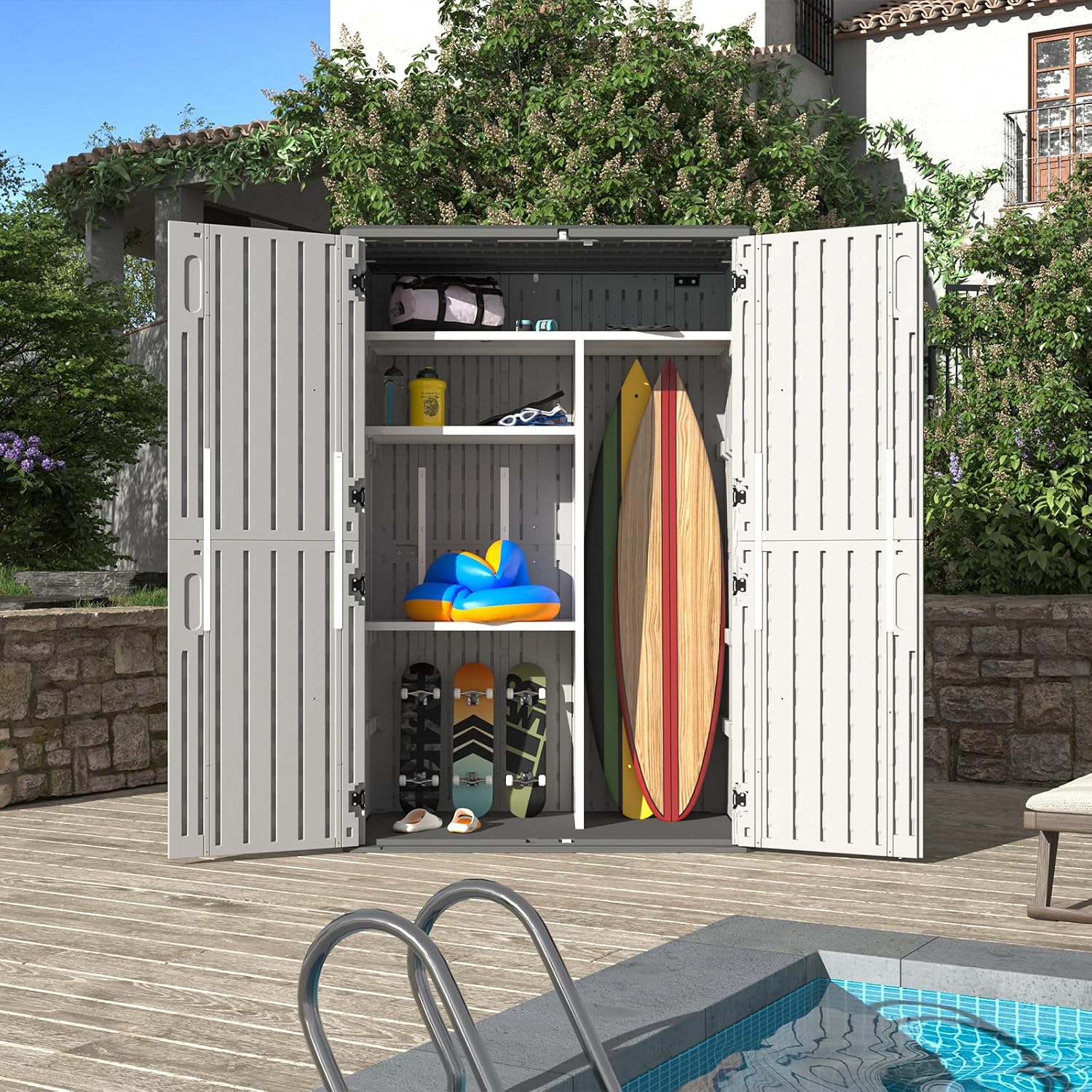 Aoxun Shelves Kit for Storage Shed(Only Shelves), Compatible with B0DCG41BJC B0FJLX4622