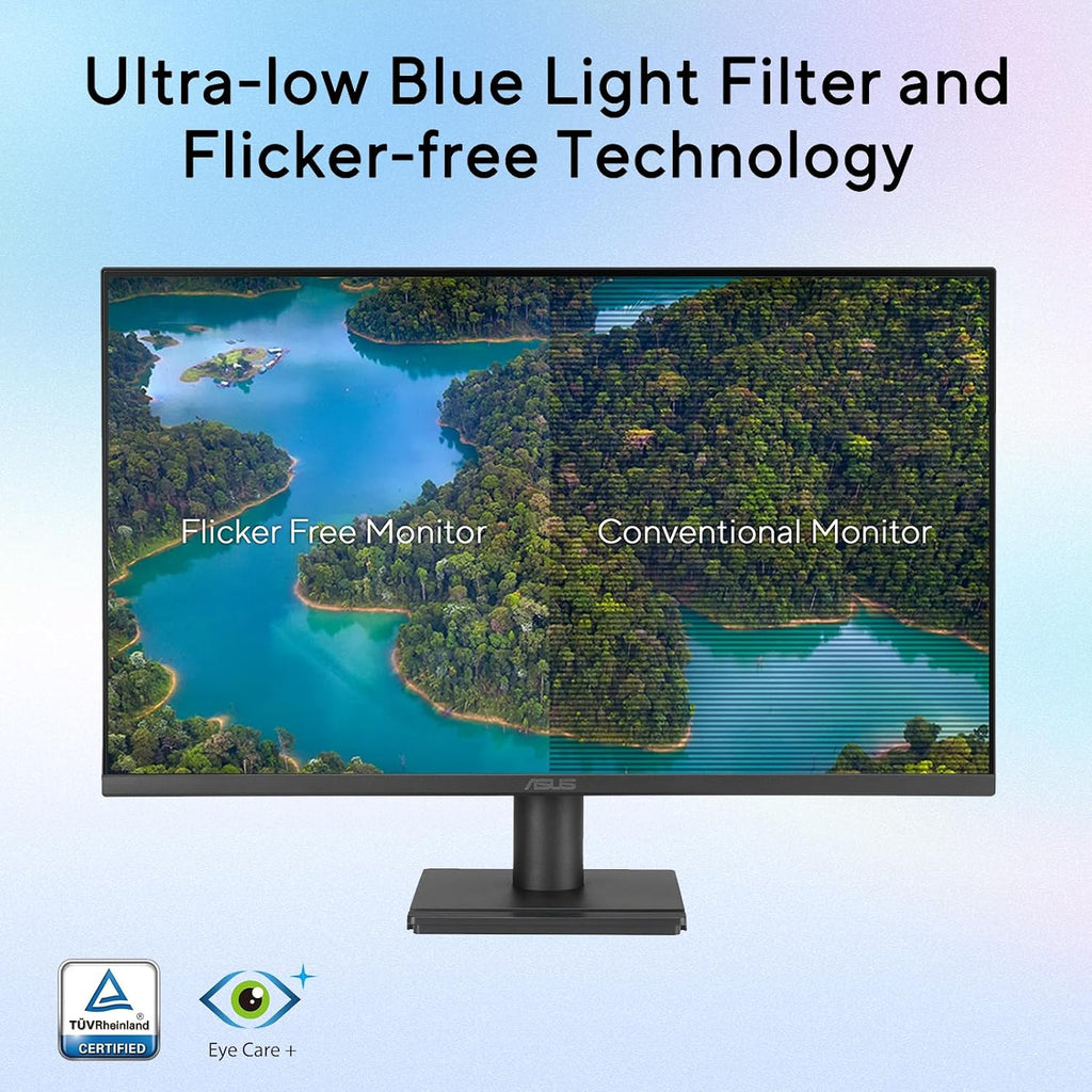 ASUS TUF 24' IPS Monitor, Full HD(1920x 1080), LED Display, 120Hz, 1ms, Adaptive-Sync, 99% sRGB, Anti-Glare M, VESA Mountable, Speakers, DisplayPort, HDMI, VGA, Ajustable Stand