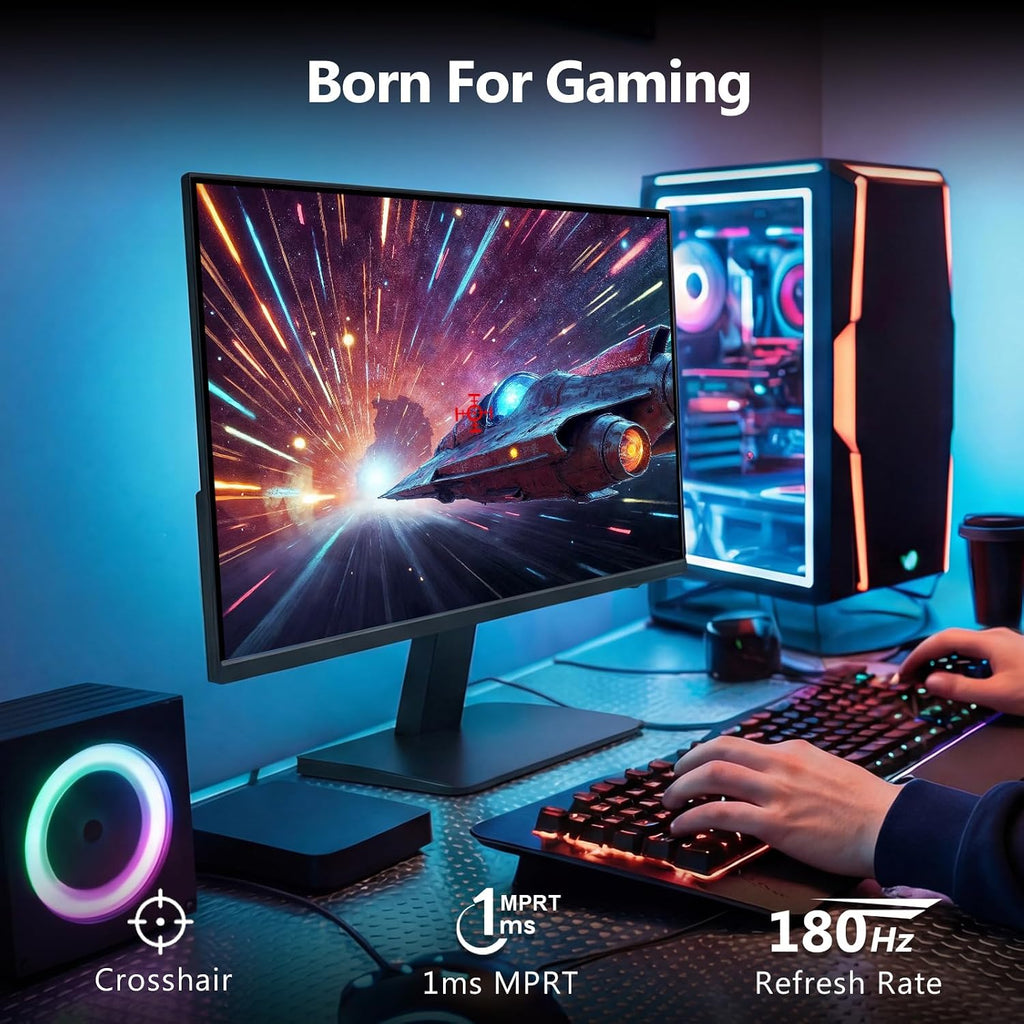 Z-Edge 27 inch 180Hz 165Hz Gaming Monitor, FHD 1080p, MPRT 1ms, IPS Monitor Gaming, 300nits, 16.7M Colors, 120% sRGB, UG27F Frameless Bezel, DP x1, HDMI x1