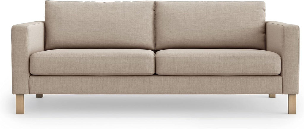 MASTERS OF COVERS SLIPCOVER ONLY! Karlstad Replacment Slipcover Snug Fit Karlstad 3 Seat (Not 2 Seat) Sofa Cover Slipcover for The IKEA Karlstad Three Seat -Light Khaki