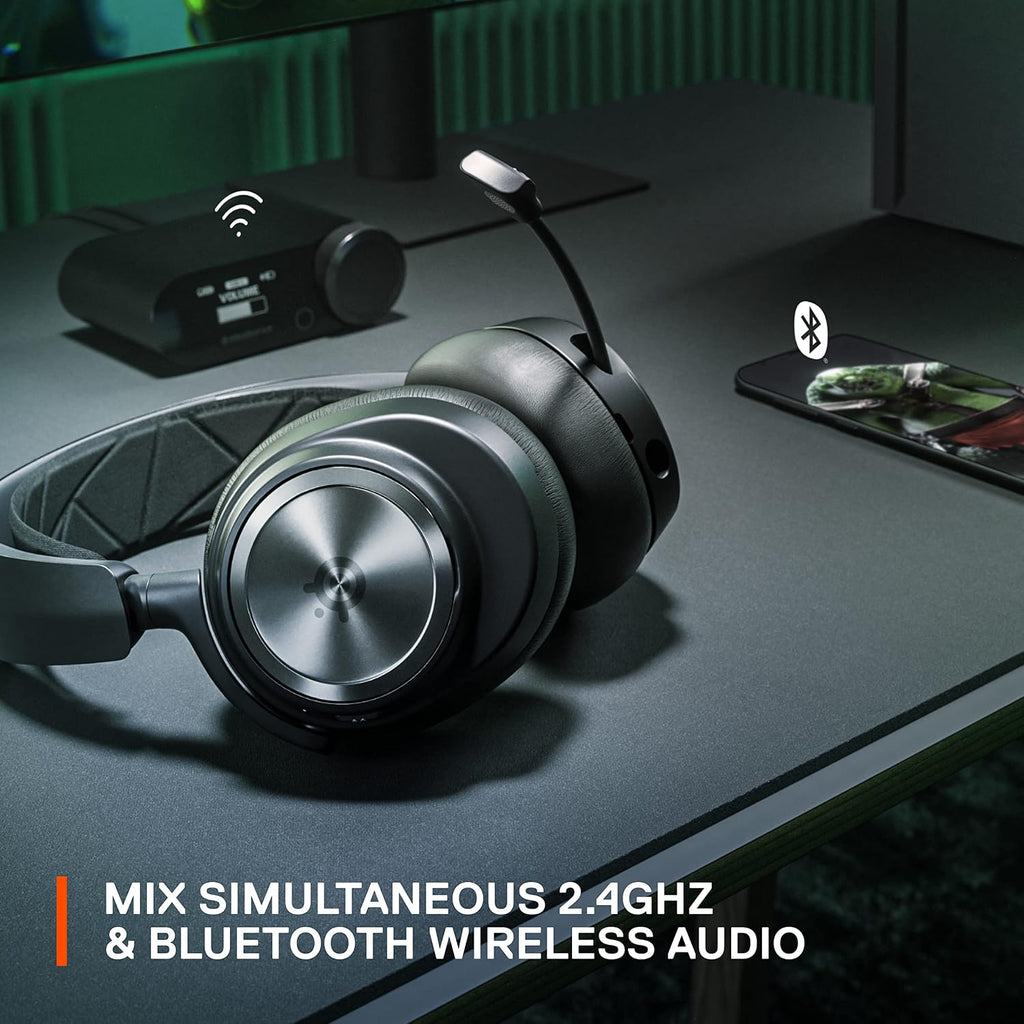 SteelSeries Arctis Nova Pro Wireless Xbox Multi-System Gaming Headset - Premium Hi-Fi Drivers - Active Noise Cancellation Infinity Power System - Stealth Mic - Xbox, PC, PS5, PS4, Switch, Mobile