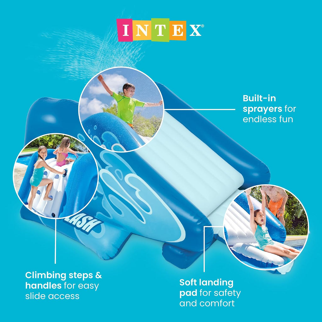 Intex 2-Pack Water Slide with Built-in Sprayers, Kool Splash Inflatable Play Center Swimming Pool Slide for Kids and Adults, Age 6 and Up