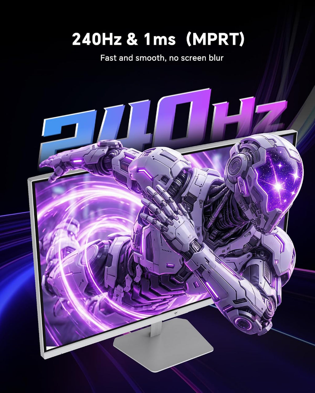 KTC 24 Inch 240Hz Gaming Monitor,1080P PC Computer Monitor FHD, Fast IPS Panel, HDR 400, Adaptive Sync, 1ms(MPRT), 116% sRGB, HDMI Display Port, Eye Care, VESA Mount, White H24F7