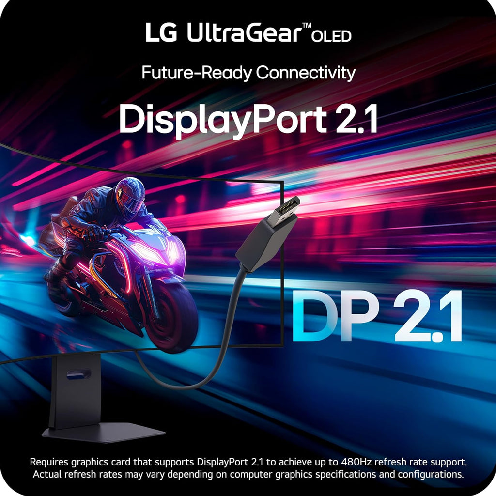 LG 32GX870A-B 32-inch Ultragear 4K UHD (3840 x 2160) OLED Gaming Monitor, Dual-Mode, 240Hz, 0.03ms, NVIDIA, AMD FreeSync Premium Pro, VESA Display HDR True Black 400, USB C, DP2.1 (Renewed)