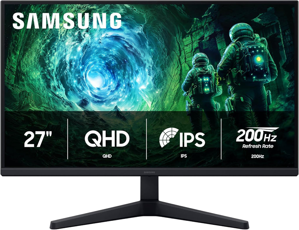 SAMSUNG 27' Odyssey G5 G53F QHD Resolution Gaming Monitor, HDR10, 200Hz Refresh Rate, IPS Panel, AMD FreeSync™ Premium, Black Equalizer, Auto Source Switch, LS27FG532ENXZA (Renewed)