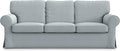 Ektorp 3 Seat Sofa Cover Slipcover Replacement Made for The IKEA Ektorp 3 Seat Sofa Cover(Smoke Grey)-Does NOT fit Ektorp 3.5-seat Sofa