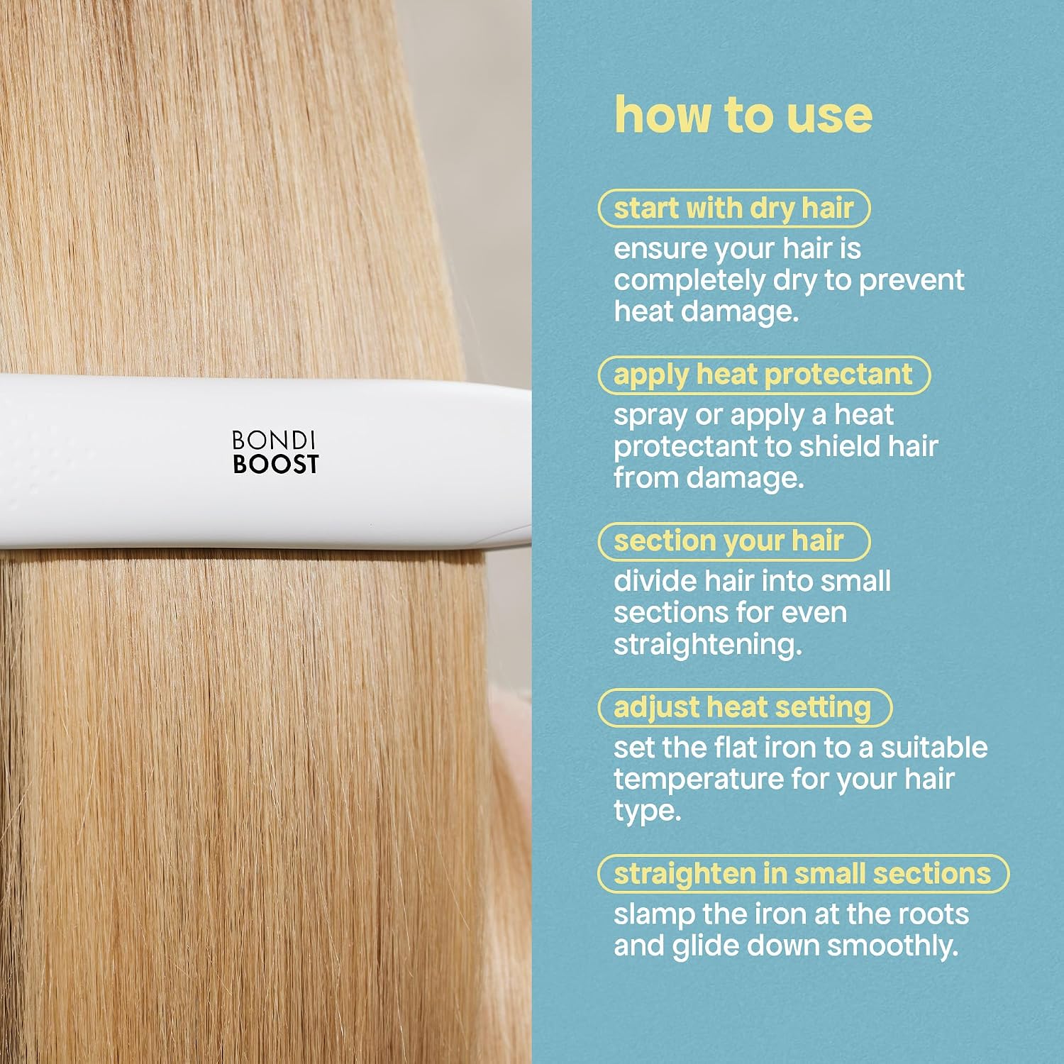 BondiBoost Aloe Plated Flat Iron 1' US