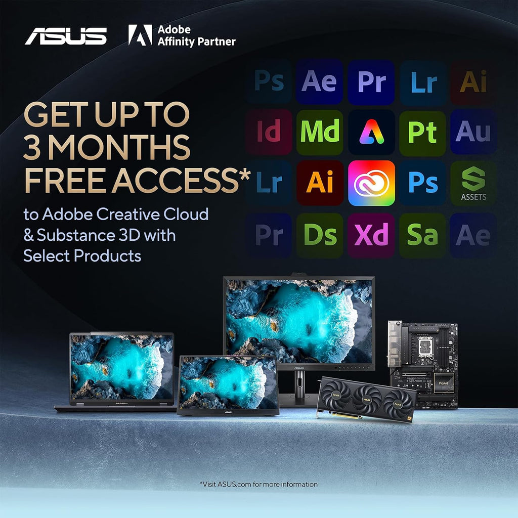 ASUS ProArt 27' QHD Monitor, 1440P IPS Display, 100% sRGB|Rec. 709, Delta E < 2 Color Accuracy, Calman Verified, DP HDMI Mini DP DVI USB Hub, Ergonomic Tilt Swivel Pivot Height Adjustable Stand