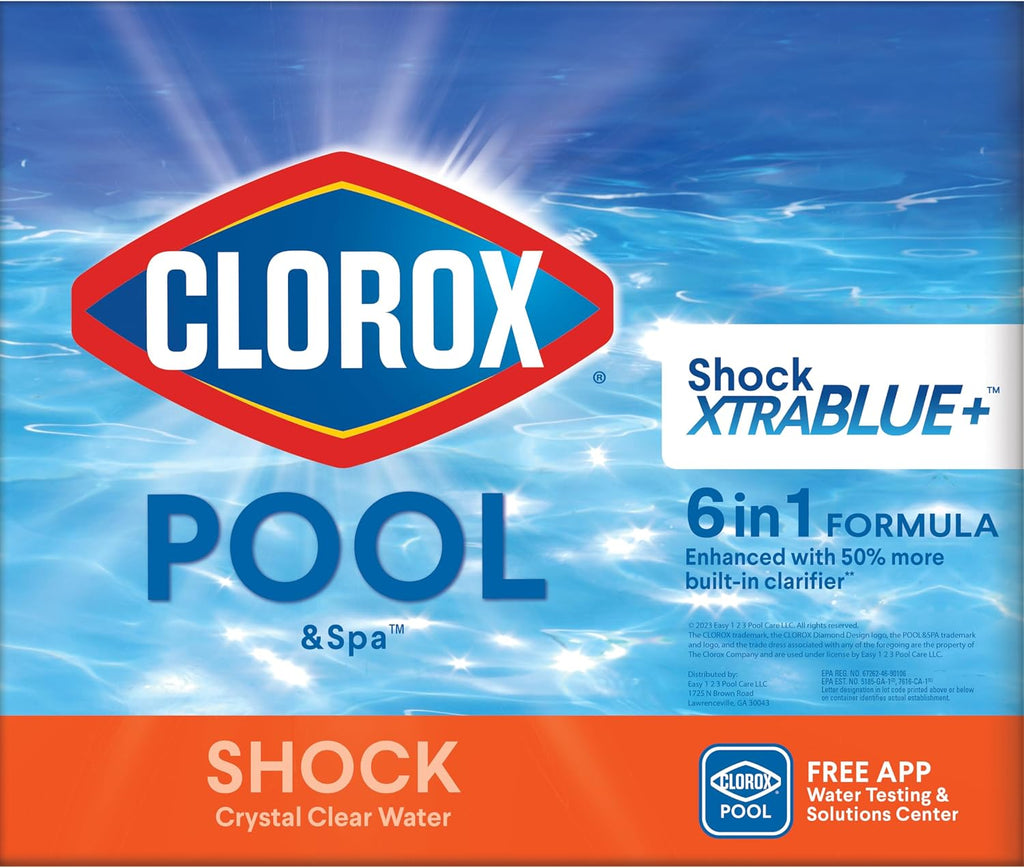 Clorox® Pool&Spa™ Shock XTRABLUE® Plus, Kills Bacteria & Algae in Swimming Pools, Swim-Ready in 15 Minutes, (36-Pack)