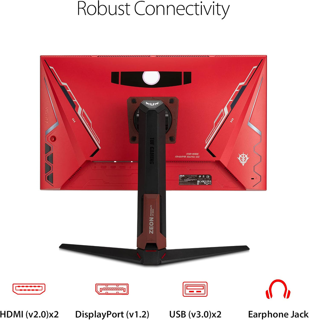 ASUS TUF Gaming 27' 1440P HDR Monitor (VG27AQGL1A) ZAKU II Edition - QHD (2560 x 1440), 170Hz, 1ms, IPS, G-SYNC Compatible, Extreme Low Motion Blur Sync, 130% sRGB, Eye Care, DisplayPort, HDMI, USB