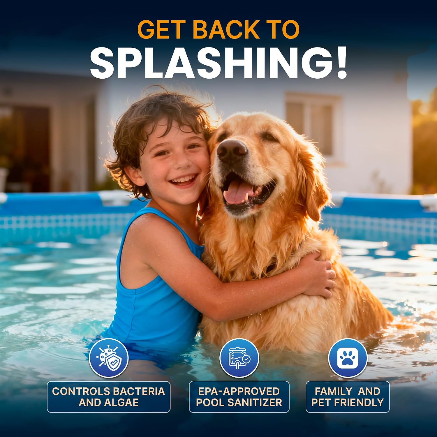 Pool Shark Swimming Pool Chlorine Tablets | 40 lbs | 3-Inch Chlorine Tablets | Slow-Dissolving 90% Active Chlorine Tabs | Pool Chemicals for Inground Pools, Above Ground Pools, Saltwater, Spa, Hot Tub