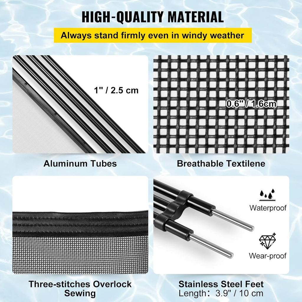 Happybuy Removable Pool Safety Fence Door, 4x2.5FT, Manual Lock, Black, Adaptive with Happybuy Pool Fence
