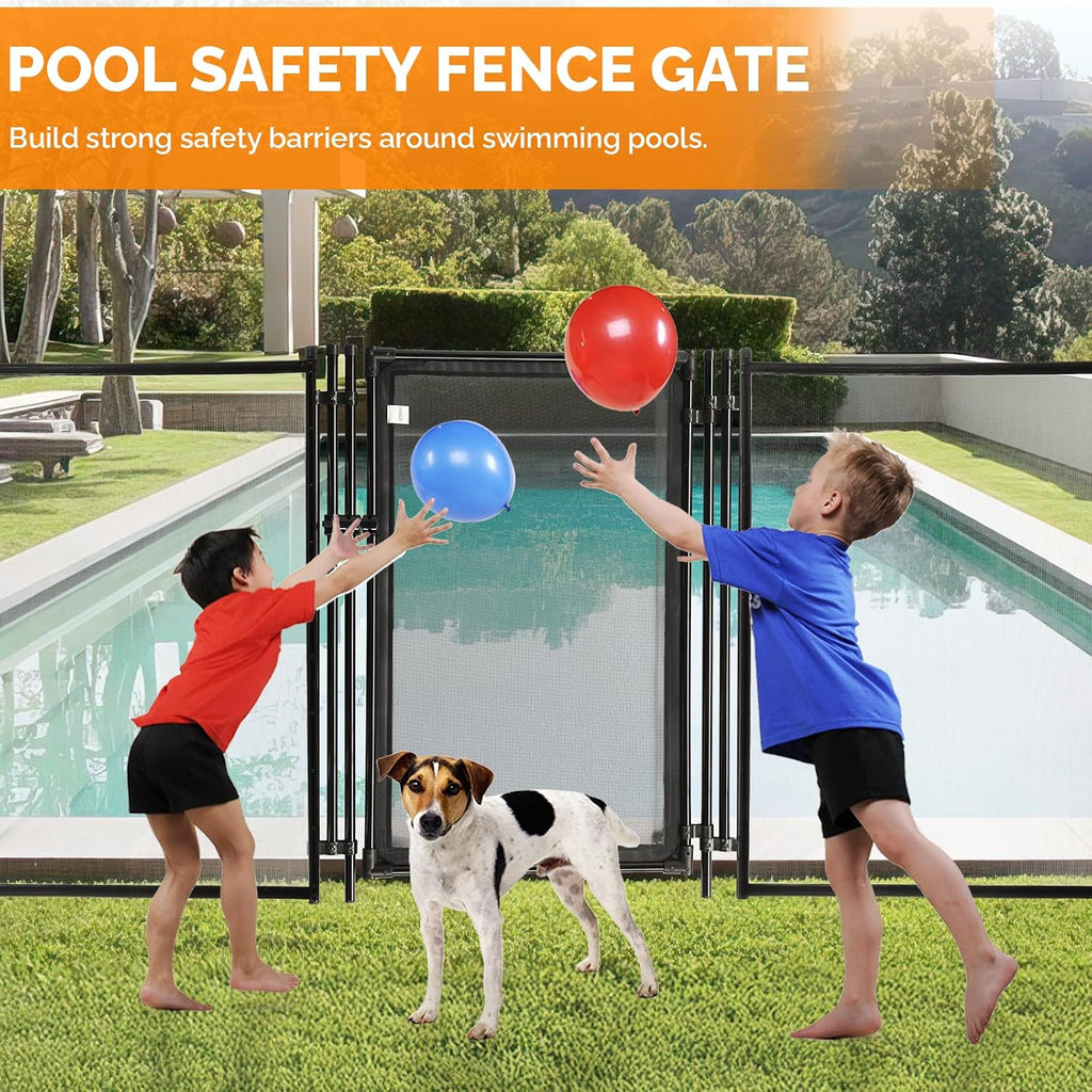VINGLI Pool Fence Gate,5Ft x 2.5Ft Swimming Pool Fence in Ground Pool Safety Fencing (5FT × 2.5FT)