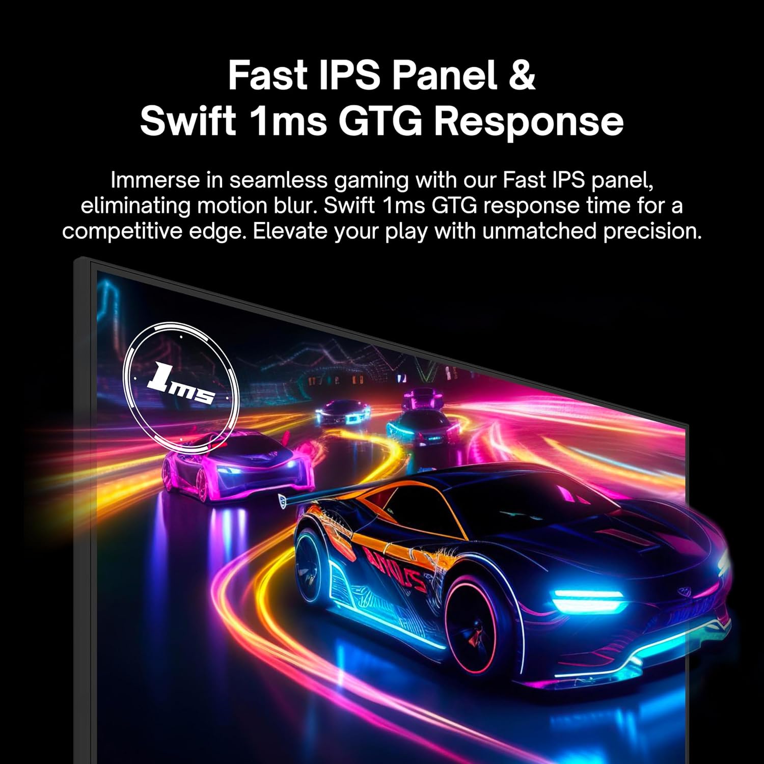 Pixio Two PX278 Wave 27 inch 180Hz Refresh Rate FHD 1440p Resolution Fast IPS Panel 1ms GTG Response Time Gaming Monitor and PS1D Wave Black Dual Monitor Arm - Fits up to 32 inches and 19.8lbs