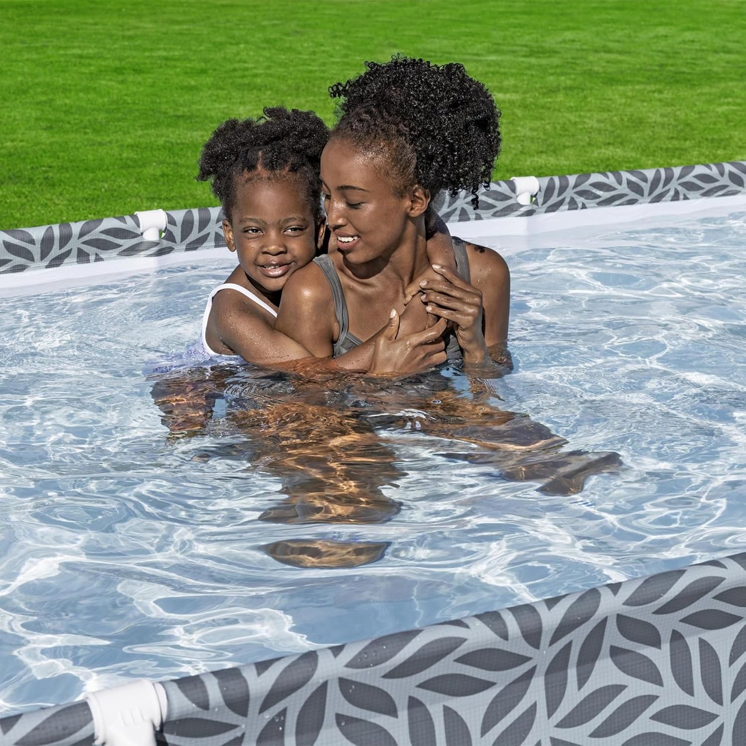 Bestway Steel Pro Rectangular Swimming Pool Above Ground Outdoor Backyard Framed Pool Set with 330 Gallon Filter Pump, 12' x 6' 7' x 26', Gray