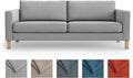 MASTERS OF COVERS SLIPCOVER ONLY! Karlstad Replacment Slipcover Snug Fit Karlstad 3 Seat (Not 2 Seat) Sofa Cover Slipcover for The IKEA Karlstad Three Seat -Light Grey