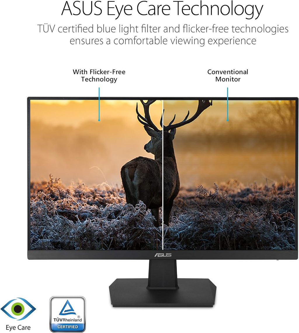 ASUS VA27EHE Eye Care Monitor Full HD,Black,27' Frameless (Renewed)