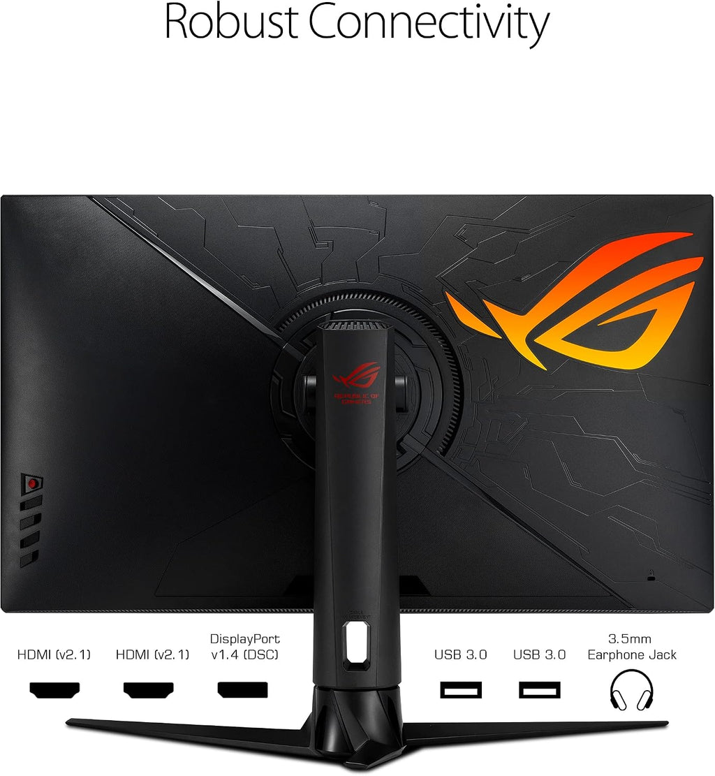 ASUS ROG Swift PG32UQ 32' 4K HDR 144Hz DSC HDMI 2.1 Gaming Monitor, UHD (3840 x 2160), IPS, 1ms, G-SYNC Compatible, Extreme Low Motion Blur Sync, Eye Care, DisplayPort, USB, DisplayHDR 600