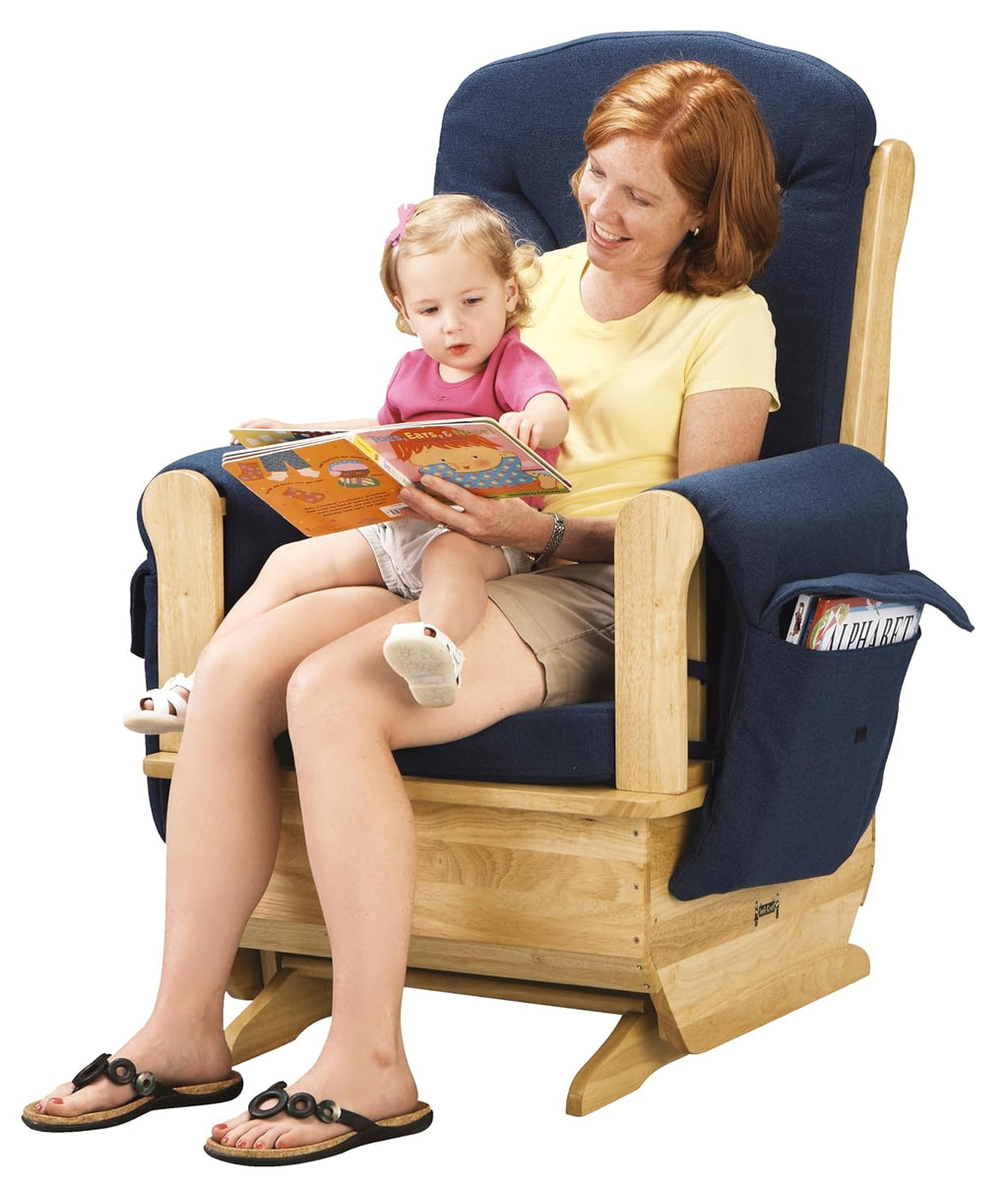 Jonti-Craft 8150JC Glider Rocker, Blue Cushions