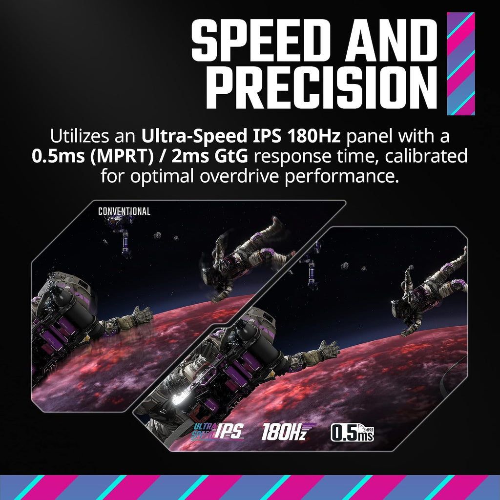 Cooler Master GM2711S 27' WQHD 2560 x 1440 Ultra-Speed IPS Gaming Monitor | Up to 180Hz | Up to 0.5ms | Adaptive Sync AMD|Nvidia | HDR Support | DP1.4 * 1 | HDMI2.0 * 2