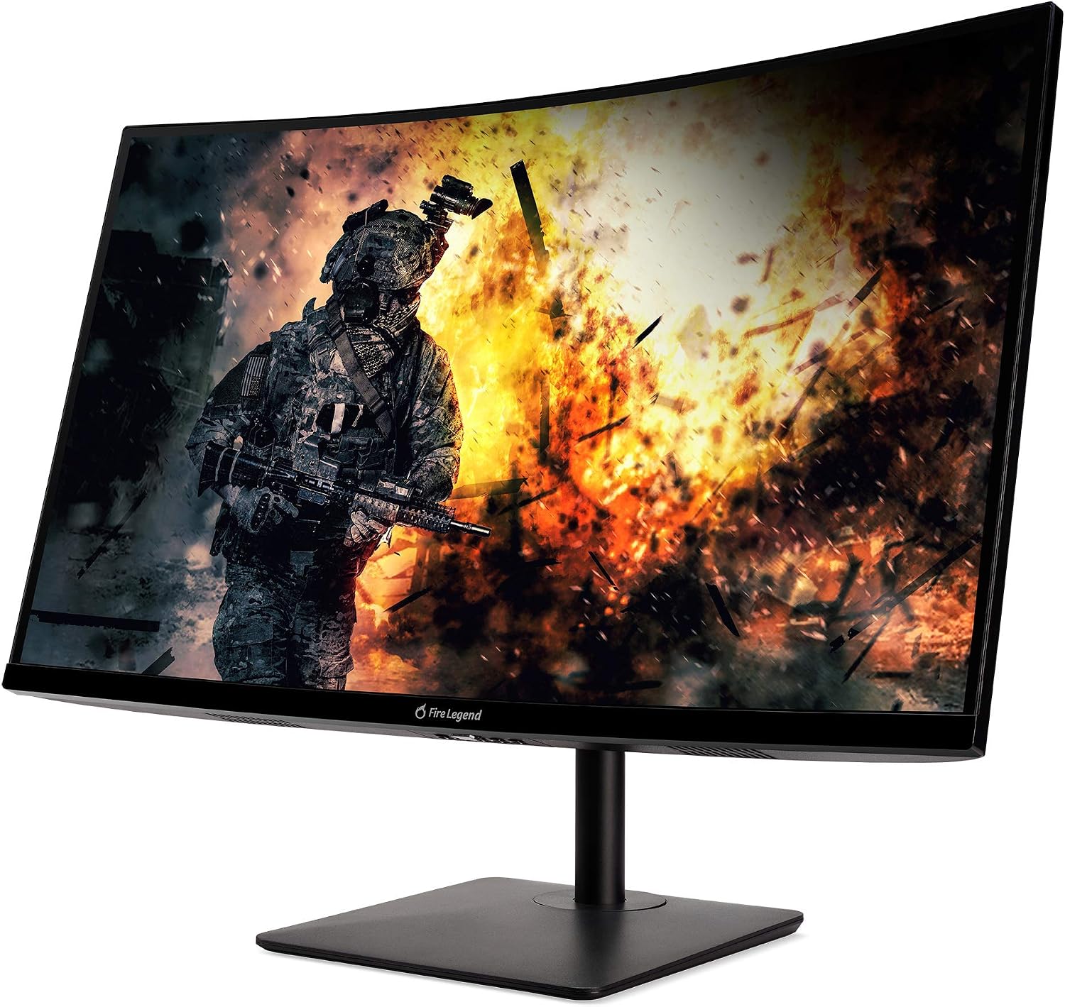 AOPEN 27HC5R Zbmiipx 27' 1500R Curved Full HD (1920 x 1080) VA Gaming Monitor with Adaptive-Sync Technology, 240Hz, 1ms (Display Port & 2 x HDMI 1.4 Ports)