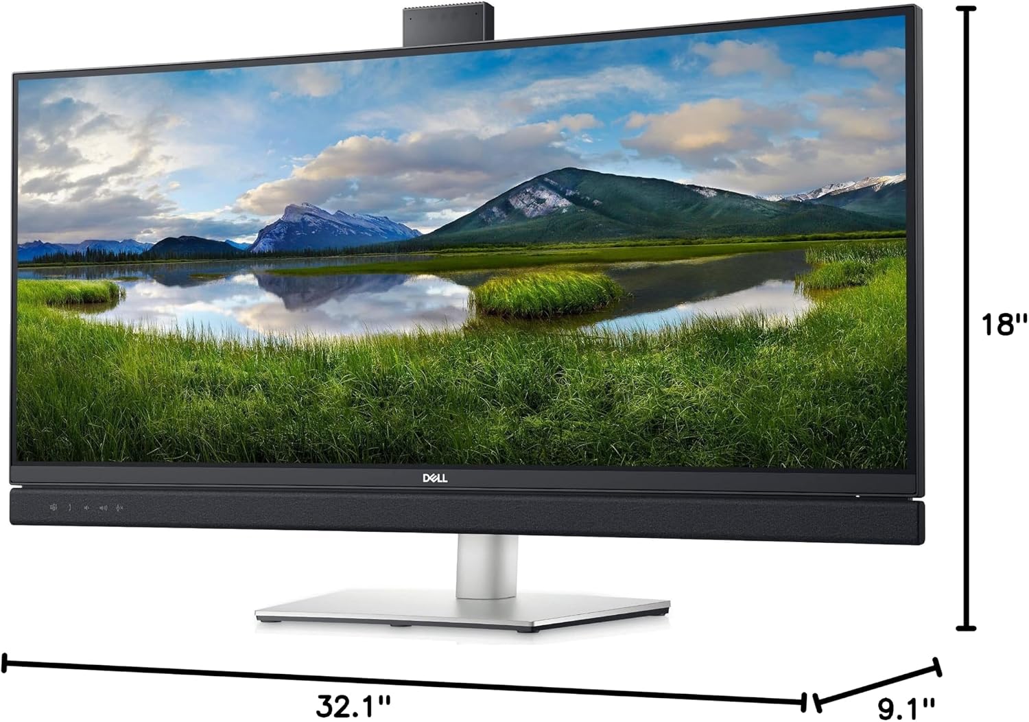 Dell C3422WE 34.1' QHD Wide 1440p WQHD Curved Screen Edge WLED LCD Monitor - 21:9 - Platinum Silver