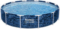 Bestway: Steel Pro MAX - Round Swimming Pool Set - 12' x 30' Tropical - Above Ground, Tritech Construction, Filter Pump, Steel Frame, Click-Assembly