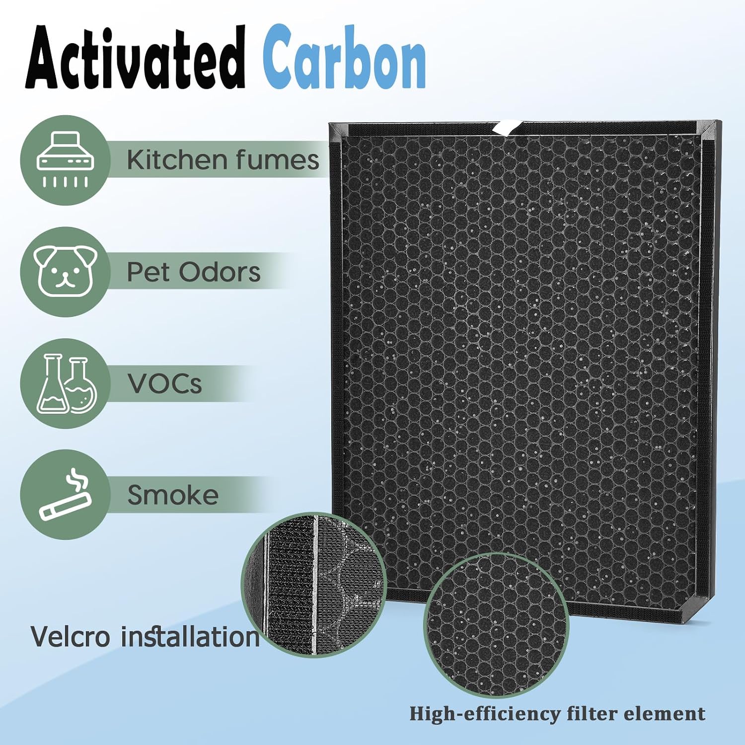 AD3500 Air Purifier Filters Replacement Set Compatible with AD3000 AD3500 AD3500i AD3000M AD3000Pro (2 High-Efficiency Filter, 2 Carbon Filters and 6 Pre-Filters) 10Pack Filter