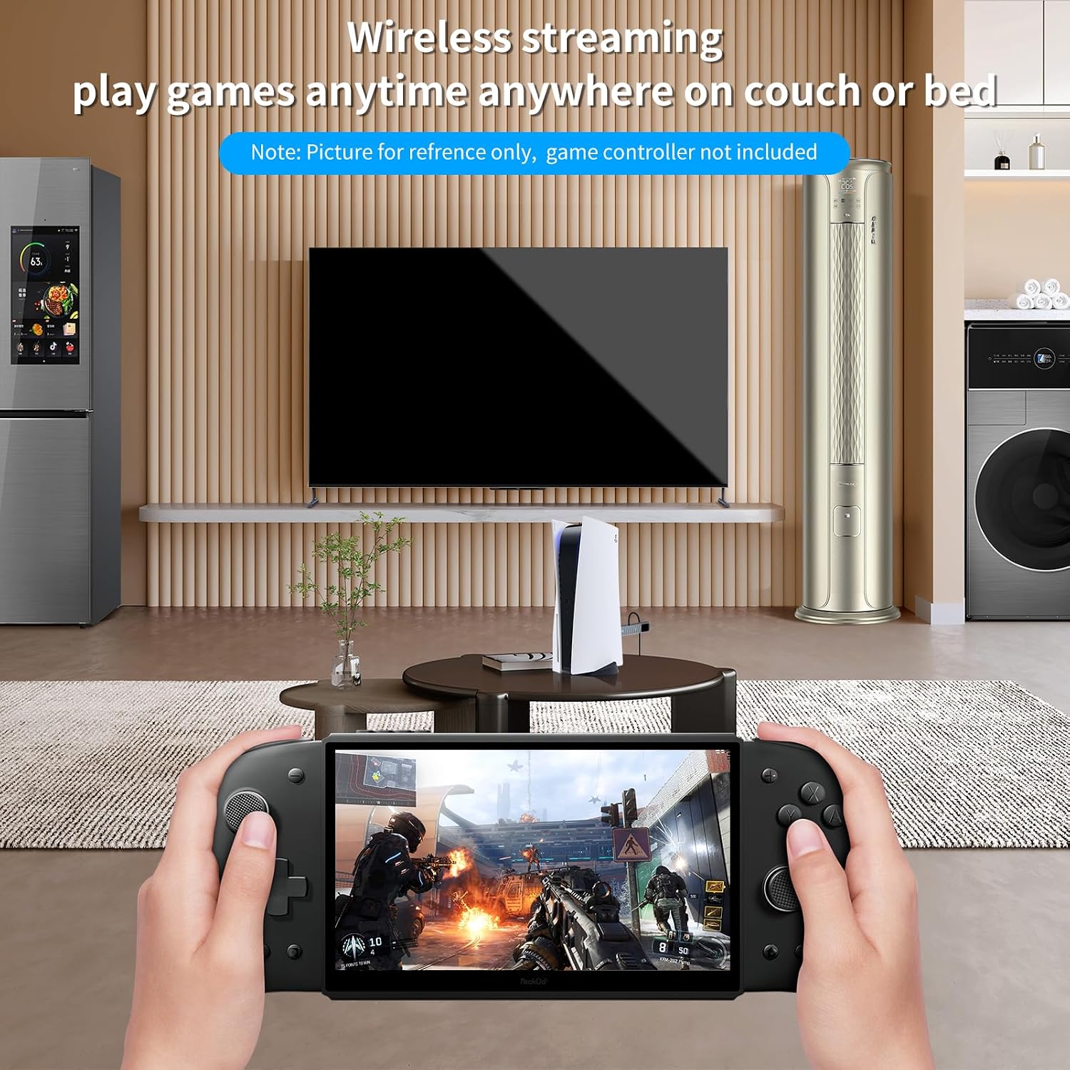 7' 60Hz Streaming Gaming Handheld 0 Latency 100ft Wireless Game Console Screen for PC,Xbox,PS5/4,Switch,Portable Monitor Touchscreen USB C HDMI External Gaming Monitor(V3)