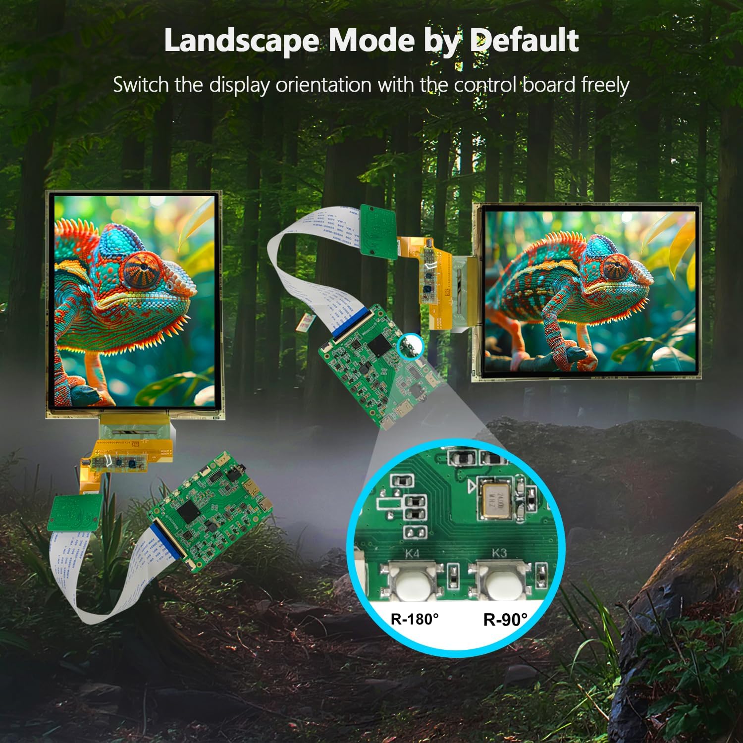 wisecoco 7.8 inch Flexible Display Curved Bendable Screen FHD 1920 * 1440 AMOLED Display with HDMI Driver Board OLED Monitor Without Enclosure Kit for DIY Prototype Demo Compatible with All Systems