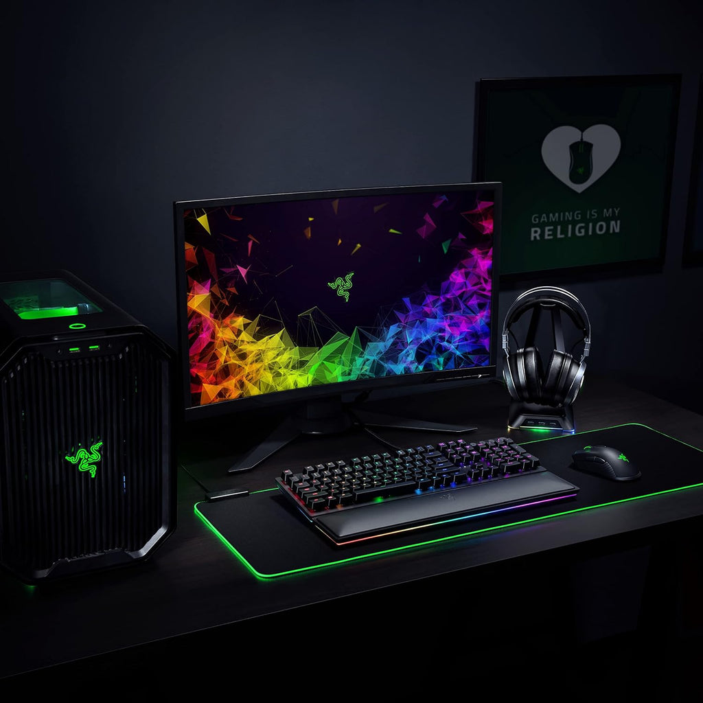 Razer Nari Ultimate Wireless 7.1 Surround Sound Gaming Headset: THX Audio & Haptic Feedback - Auto-Adjust Headband - Chroma RGB - Retractable Mic - For PC, PS4 (Renewed)