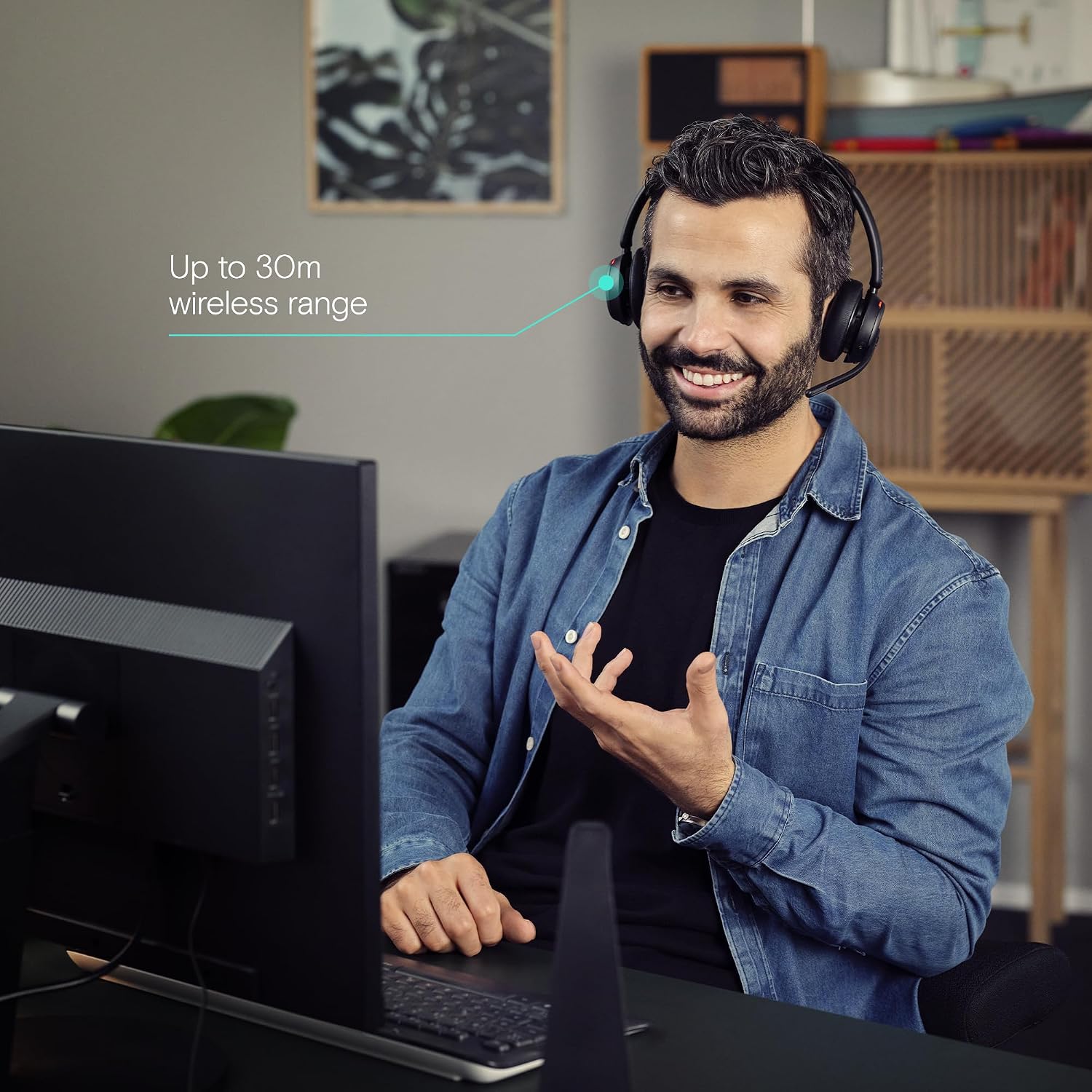EPOS Impact 1030 Single-Sided Wireless Headset for PC with Noise-Canceling Mic, EPOS AI Voice Clarity, Super Wideband Audio, All-Day Comfort, Ideal for Office Use, Microsoft Teams Certified