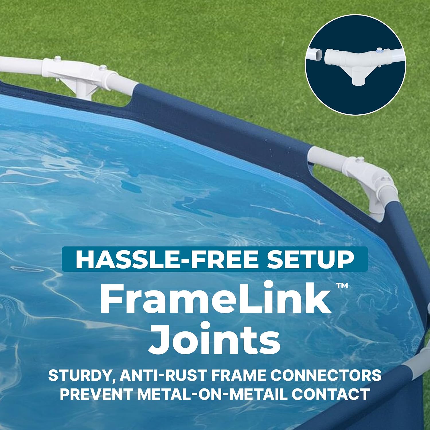 Bestway Steel Pro 12 feet x 30 inches Round Above Ground 1,710 Gallon Pool Set with DuraPlus Liner, 530 Gallon Pool Filter, and Repair Patch