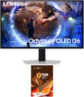 Samsung LS27DG602SNXZA 27 Inch Odyssey OLED QHD 360Hz Gaming Monitor with 1 Year Amber Protection Extension Plan (2024)